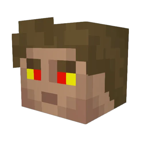 Darkstaralphaz Minecraft avatar head, 3D render