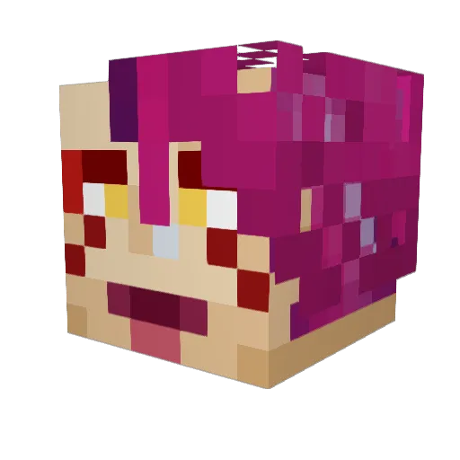 Darksteelspike Minecraft avatar head, 3D render