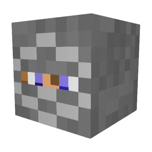 Darkstwin Minecraft avatar head, 3D render