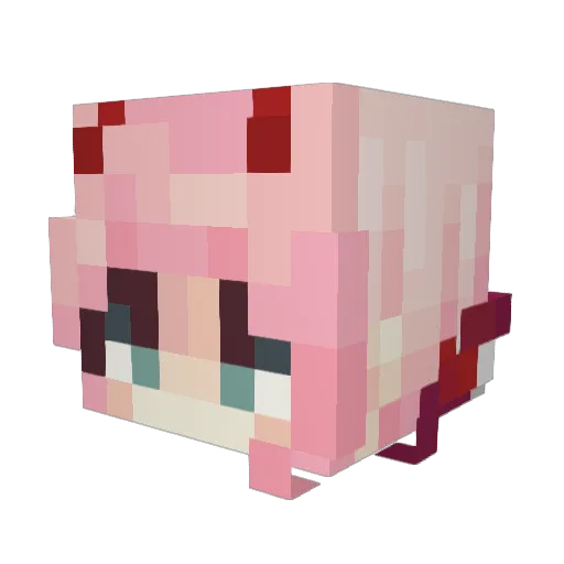 Darksydes Minecraft avatar head, 3D render