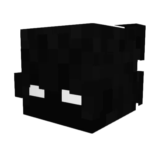 Darkunite_ Minecraft avatar head, 3D render