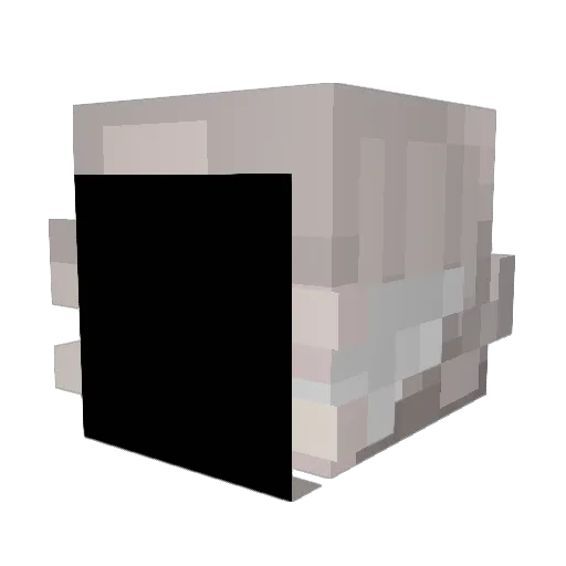 Darkunn_ Minecraft avatar head, 3D render