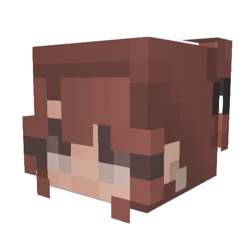 DarkussMoon Minecraft avatar head, 3D render