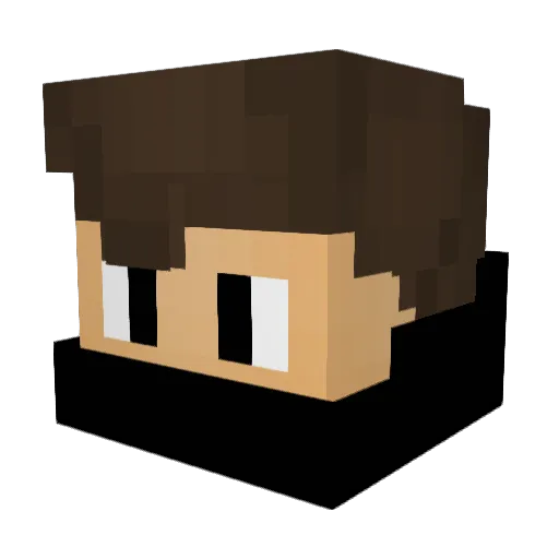 DarkvsLight Minecraft avatar head, 3D render