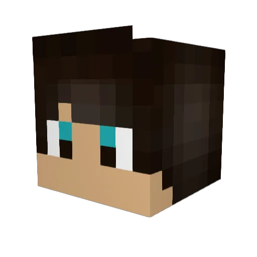 Darkvudoo Minecraft avatar head, 3D render