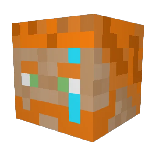 DarkwArlok Minecraft avatar head, 3D render