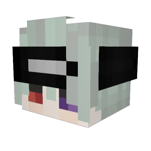 Darkwhsh Minecraft avatar head, 3D render
