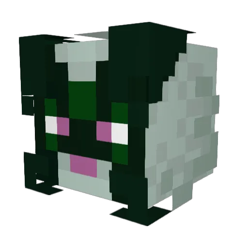 Darkwolfeye Minecraft avatar head, 3D render