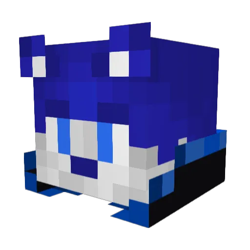 Darkwulfy666 Minecraft avatar head, 3D render