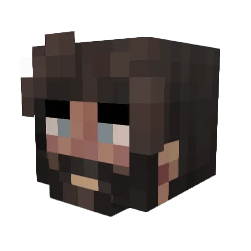 DarkxWalker Minecraft avatar head, 3D render