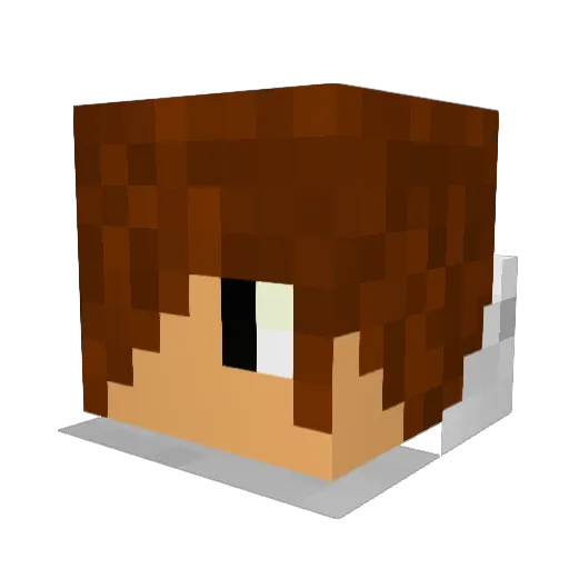 DarkyLaw Minecraft avatar head, 3D render