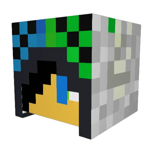Darky_25 Minecraft avatar head, 3D render