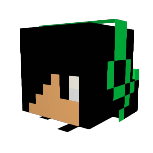 Darkyy69 Minecraft avatar head, 3D render