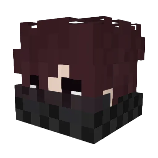 DarkyzBruh Minecraft avatar head, 3D render