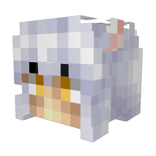 DarkzRaven Minecraft avatar head, 3D render