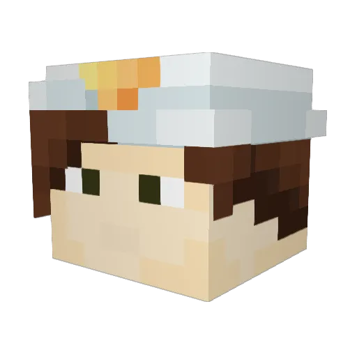 Darkziss Minecraft avatar head, 3D render
