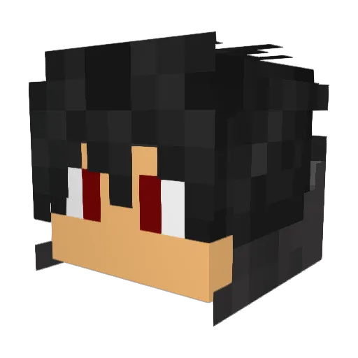 Darkzz_ Minecraft avatar head, 3D render
