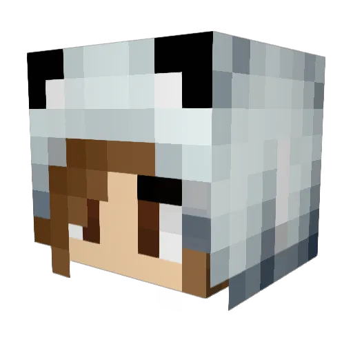 Darling2002 Minecraft avatar head, 3D render