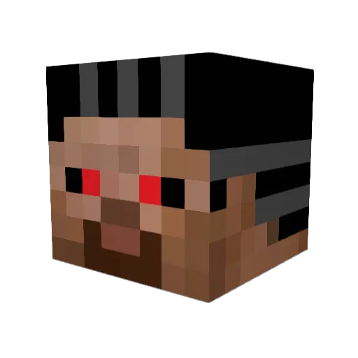 DarlingDew Minecraft avatar head, 3D render
