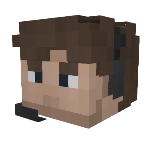 DarlingGorgon Minecraft avatar head, 3D render