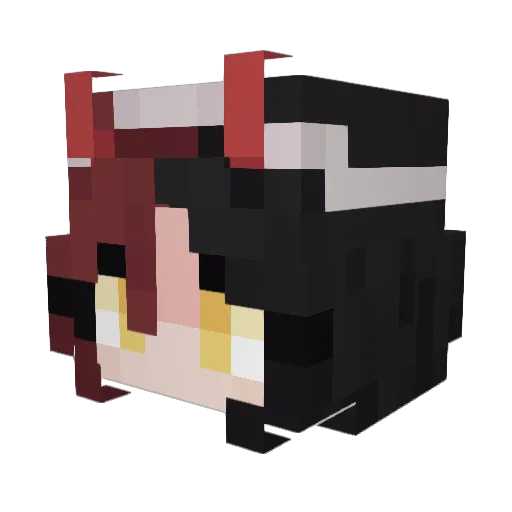DarlingRiasbedo Minecraft avatar head, 3D render