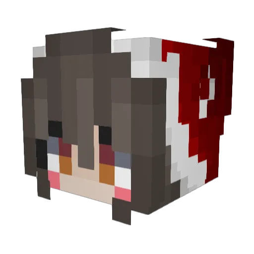 Darlingxl Minecraft avatar head, 3D render