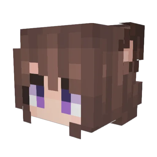 Darlithia Minecraft avatar head, 3D render