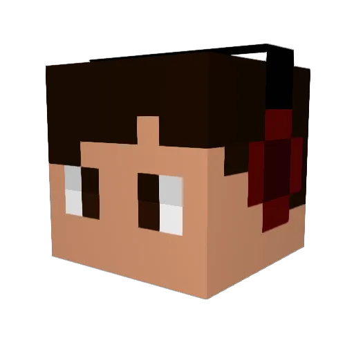 Darlives2 Minecraft avatar head, 3D render