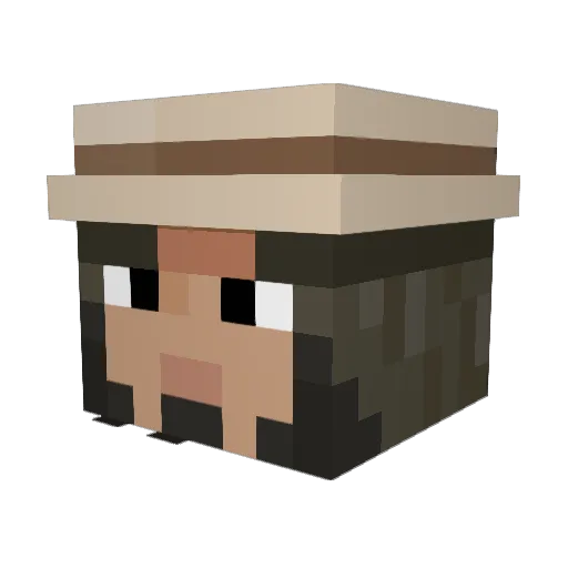 Darlonious Minecraft avatar head, 3D render