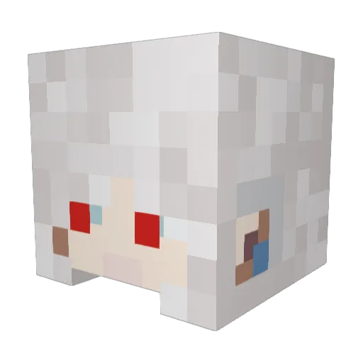 Darloon_ Minecraft avatar head, 3D render