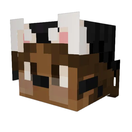 Darly3 Minecraft avatar head, 3D render