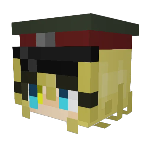 Darlyn23 Minecraft avatar head, 3D render