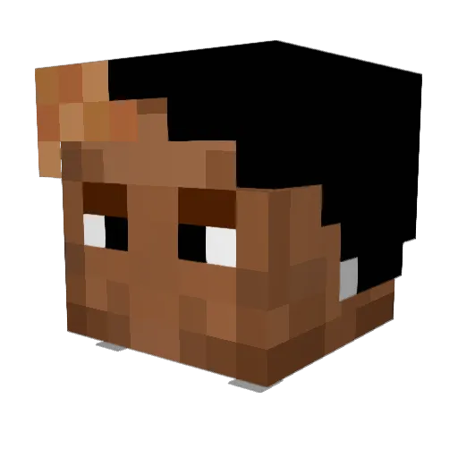 Darn3z Minecraft avatar head, 3D render