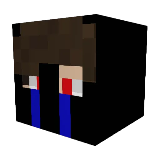 DarnPoolGames Minecraft avatar head, 3D render
