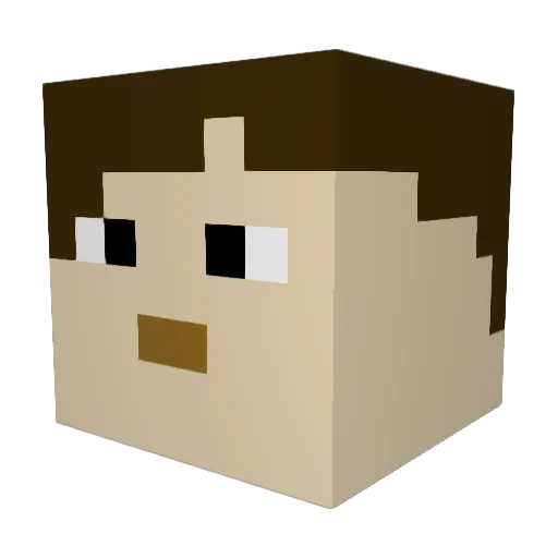 Darnellsoon Minecraft avatar head, 3D render