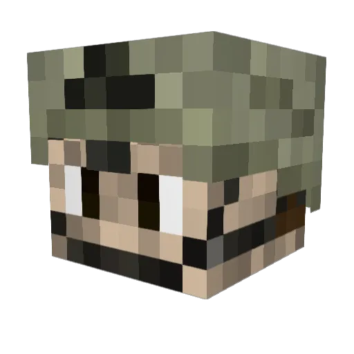 Darnflash Minecraft avatar head, 3D render
