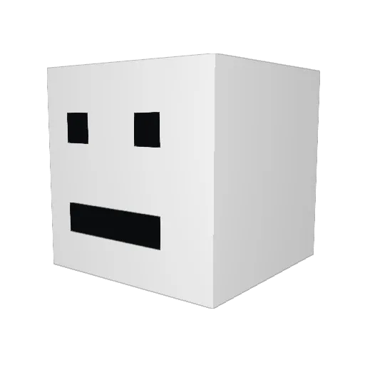 Darnk Minecraft avatar head, 3D render