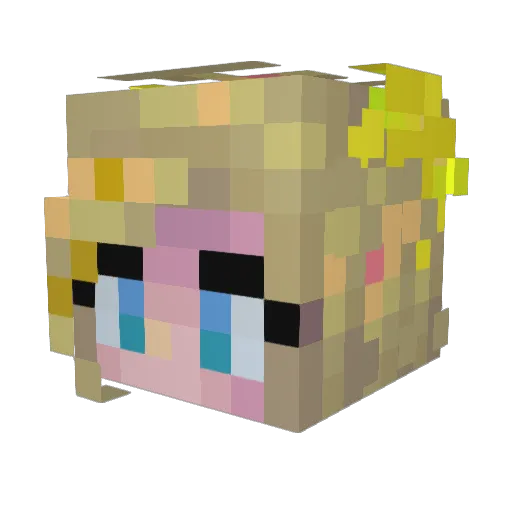 Darnzy Minecraft avatar head, 3D render