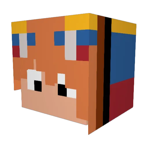 DaronXD Minecraft avatar head, 3D render