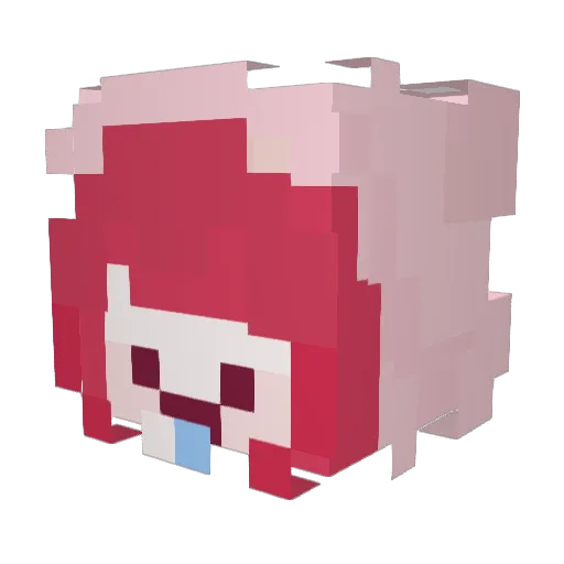 Darongee Minecraft avatar head, 3D render