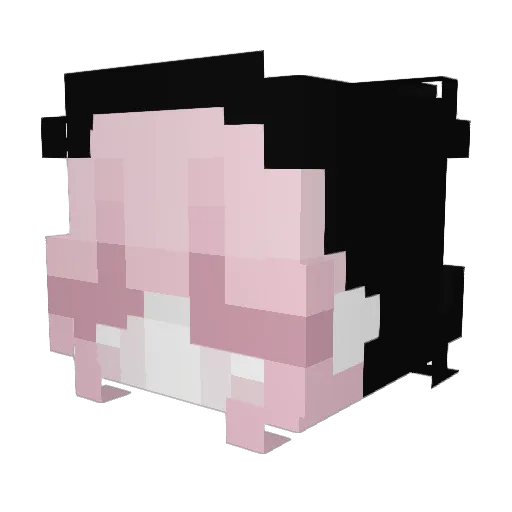 Darpec Minecraft avatar head, 3D render