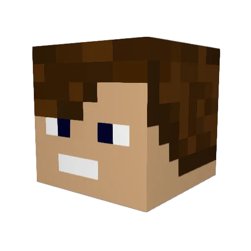 Darpz Minecraft avatar head, 3D render