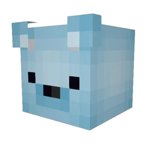 DarrTah Minecraft avatar head, 3D render
