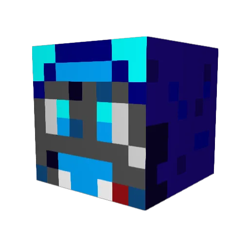 Darradak Minecraft avatar head, 3D render