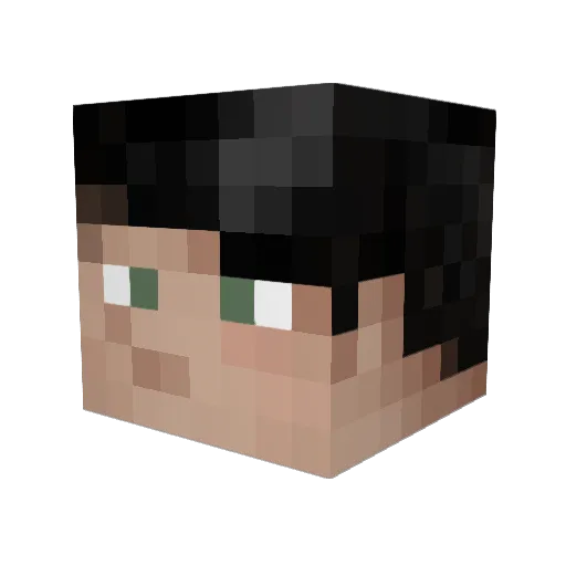 DarrellStudio Minecraft avatar head, 3D render