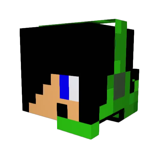 Darren12645 Minecraft avatar head, 3D render