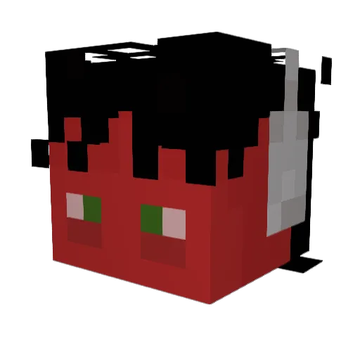 Darren1516 Minecraft avatar head, 3D render