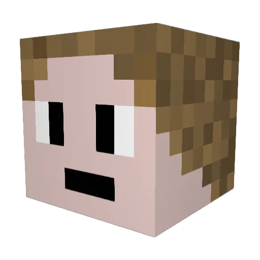 Darren2016Gamer Minecraft avatar head, 3D render
