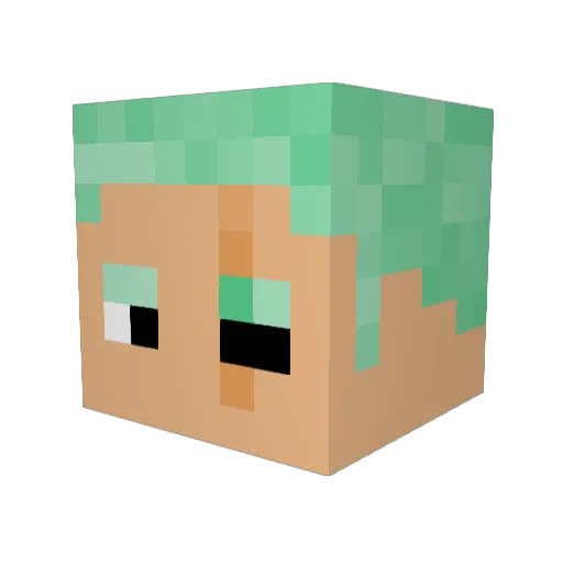 DarrintheDino Minecraft avatar head, 3D render