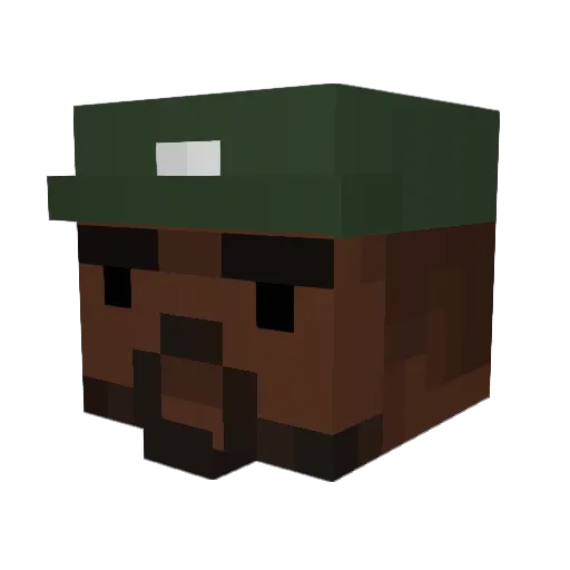 Darriox Minecraft avatar head, 3D render